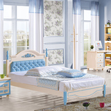 欧式儿童床女孩公主床儿童房家具组合套房田园床实木卧室单人床铺