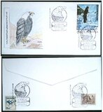 B2271罗马尼亚贴1992鸟类猛禽鹰1枚销1993相关纪念戳自制纪念封