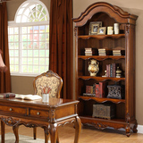 美式书柜 实木单个书柜 欧式新古典书橱 皇家书架 自由组合书柜