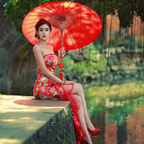 新款影楼主题服装中国风性感写真秀和服拍照古装礼服摄影中式旗袍