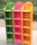 实木书柜儿童书柜彩色书柜鞋柜墙角贵置物架儿童书架做旧自由组合