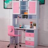 儿童书桌书柜书架组合 粉色女孩转角电脑桌家用学习桌写台S005