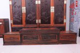 中式明清古典红木家具 大红酸枝木电视柜 实木电视柜 视听柜 地柜