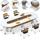 办公家具会议桌洽谈桌椅组合折叠培训桌长条桌扇形桌学生桌圆形桌