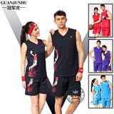 空版定制篮球服 男女同款情侣篮球套装 夏季情侣户外运动时尚套装