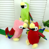 可爱长尾鹦鹉毛绒玩具吸盘挂件吉祥物 小鸟玩偶公仔 生日礼物