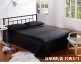 黑色床宿舍单床单双人被单单件15m18米大红磨毛床单2米白色