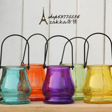 拍摄道具/zakka杂货系列/玻璃吊瓶 花器 烛台 彩色水培器皿