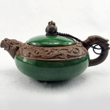 聚森紫砂茶壶单壶浮雕龙龙纹冰裂茶具 正品冰裂釉龙纹小茶壶chaju