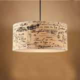 美式乡村北欧宜家灯具简约现代花布艺术餐厅客厅卧室灯罩吊灯包邮