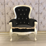欧式小沙发新古典简约实木雕花休闲椅复古靠背椅客厅装饰椅子特价