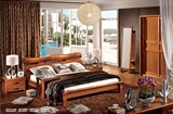 线下品牌2A10特木柚木实木床板木床双人床婚床简约现代大气高端