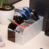 日本进口办公室创意笔筒笔座笔插多格桌面收纳盒文具整理盒收纳筒