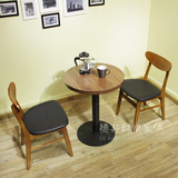 实木仿古餐厅桌椅 咖啡馆 西餐厅桌椅 面包坊甜品奶茶店桌椅组合