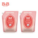 【天猫超市】韩国进口B&B/保宁婴儿洗衣液纤维洗涤剂1300ml*2袋装