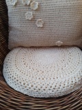 纯手工棉线编织田园植物花卉沙发垫椅垫坐垫榻榻米垫