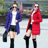 冬季新款韩版棉衣女装棉服修身中长款羽绒棉袄加肥加大码加厚外套
