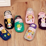 韩国春秋冬全棉卡通男女儿童袜套婴幼儿宝宝防滑地板袜子印花船袜