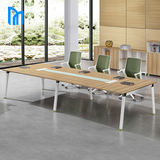 长形办公会议桌投影桌会议室桌子6-10人培训桌洽谈桌钢架桌可定制