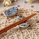 日式筷子架 陶瓷餐具 家用 筷子枕 筷子托 瓷器釉下彩 4色入