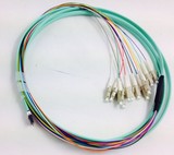 12芯 MT-LC光纤跳线 OM3万兆50/125 多模光纤跳线MT光纤线3米