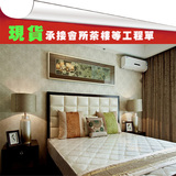 新中式实木床 样板房双人床会所卧室皮床家具现代简约1.5 1.8婚床