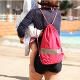 旅游束口袋抽绳双肩包 旅行衣物收纳袋情侣 防水收口袋亲子沙滩袋