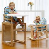 CHBABY儿童餐椅实木摇摇马多功能宝宝餐椅三用餐椅坐椅宝宝餐桌椅