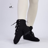 北舞正品爵士鞋软底鞋芭蕾舞鞋舞蹈鞋教师鞋体操鞋黑色帆布材质厚