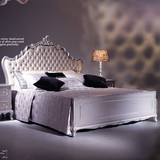 美式双人床法式奢华大床婚床实木玫瑰雕花床1.8米软包布艺公主床
