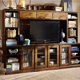电视柜组合简约现代电视柜实木电视机柜客厅家具定制美式电视柜