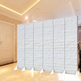 纯白色公司屏风简单设计定制个性拍照怀旧隔断砖墙服装店橱窗背景