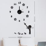 创意夜光钟表客厅静音石英钟个性 创意DIY挂钟 装饰时尚壁钟墙贴