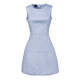 Pinko （品高） 立体剪裁蓝色波点修身廓形无袖连衣裙