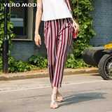 Vero Moda2016新品春竖条纹九分休闲裤|316150020