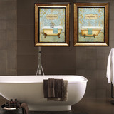新品 美式装饰画 欧式现代 样板房卫生间浴室 挂画壁画墙画