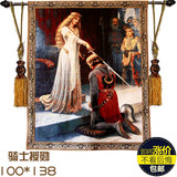 居家布艺 客厅人物挂毯 壁挂毯 中世纪名画 新古典壁毯 骑士授勋