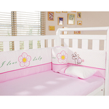 艾伦贝 纯棉婴儿床上用品床围宝宝婴儿床围品六七八件套春夏
