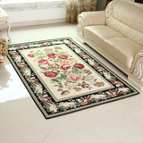 嘉博朗欧式田园客厅茶几地毯超大提花地毯 爬行垫 玫瑰花地毯J027