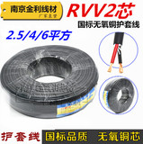 国标纯铜RVV2*2.5/4/6平方2芯护套线电源线控制线两芯纯铜软线