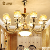 世冠 客厅吊灯欧式大气锌合金灯具复式楼别墅餐厅卧室简欧客厅灯