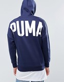 英国代购正品春夏新款男装PUMA嘻哈街头纯色简约印花潮流时尚卫衣