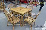 餐厅竹桌椅组合竹桌子竹餐桌椅组合特价竹家具手工竹桌椅套件简约