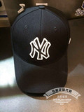 MLB专柜正品代购 最新基础款黑色春季出游情侣弯檐棒球帽 鸭舌帽