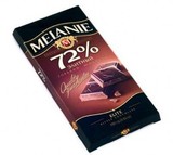俄罗斯进口纯黑苦巧克力梅拉尼MELANIE 72%可可 低糖代餐100g