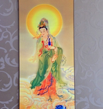 b油画布 画心定制佛像神仙画像 绢丝挂画 老寿星客厅装饰寿比南山