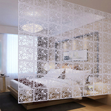 屏风隔断时尚欧式白色雕花客厅卧室玄关移动简约折叠镂空折屏