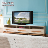 北欧简约后现代创意橡木全实木大小户型卧室客厅电视柜组合地柜