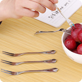 韩国创意餐具 不锈钢水果叉/水果签 西餐小叉子 甜品叉 点心叉