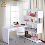 简约现代书房家具 书桌书架组合 多功能板式办公写字台电脑桌包邮